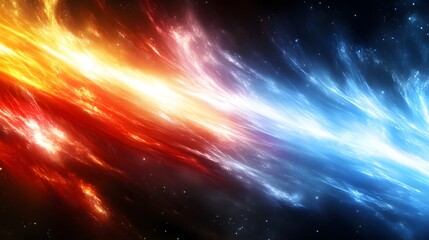Obraz premium Cosmic Fire and Ice Clash