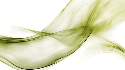 Obraz premium Abstract Olive Green Wave Swirling Design