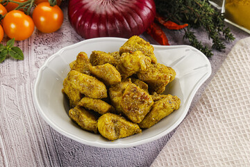 Indian cuisine curry chicken fillet
