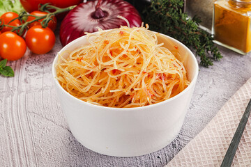 Asian spicy glass noodle salad