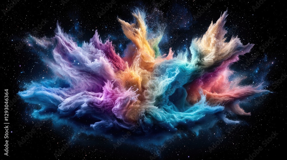 Wall mural abstract cosmic cloud nebula in space