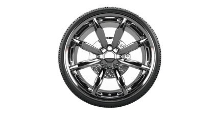 Obraz premium Interchangeable Wheel on transparent background PNG.