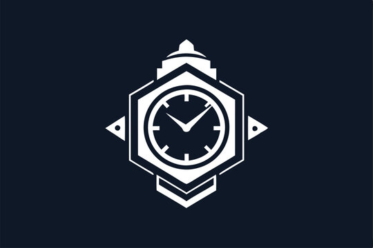 A sophisticated logo representing a luxury watch brand with a minimal and elegant clock design, Develop a minimalist logo for a luxury watch company that conveys craftsmanship and excellence