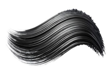 Black hair brush with black hair on it
