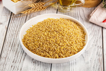 Dry wheat bulgur fow cooking