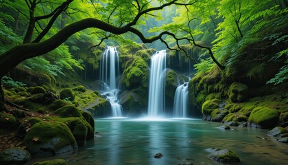 waterfall in the jungle