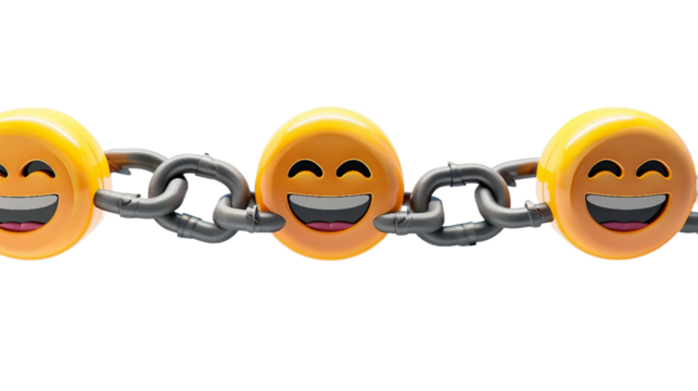 Unique Chain on transparent background PNG.