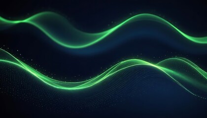 Green wave is on the left side of the image