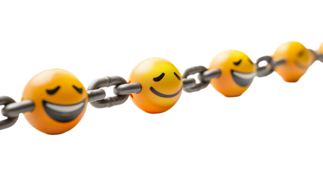 Detailed Chain on transparent background PNG.