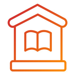 Vector Design Home Schooling Icon Style