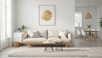 modern living room with sofa