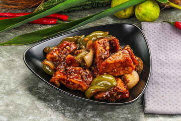 Indian cuisine - paneer with chilli