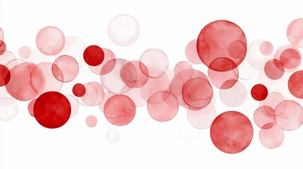 Abstract Red and White Circle Background