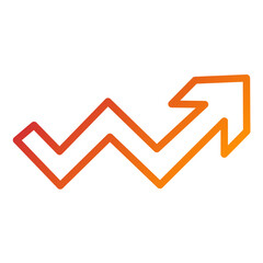 Vector Design Zigzag Arrow Icon Style