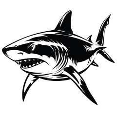 Shark silhouette set vector design big pack of fish illustration and icon