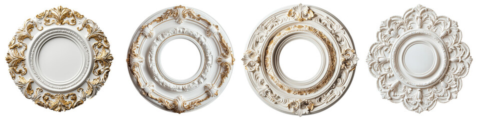 Collection of Ornate Antique Framed Mirrors with Exquisite Carved Designs in Baroque Rococo and Victorian Styles  These Elegant and Regal Frames Add Opulence and Grandeur to Any Interior Space