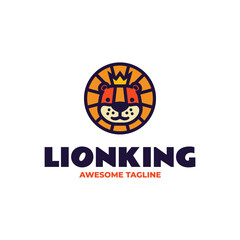 Lion King Simple Mascot Logo