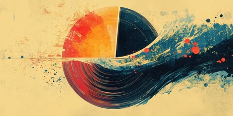 Data visualization: Dynamic color burst. A vibrant visual representation of data analysis and market trends, blending artistic flair with informative insights, evoking themes of progress, growth.