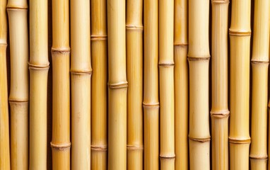 Fototapeta premium Elegant bamboo wall featuring natural textures and patterns that enhance the aesthetic appeal of interior design spaces