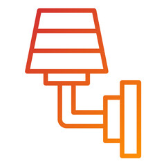 Vector Design Wall Lamp Icon Style