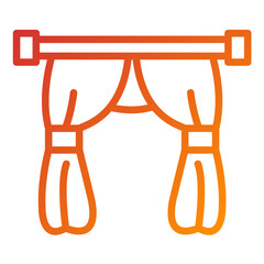 Vector Design Curtains Icon Style