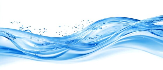 A blue wave with water droplets on it
