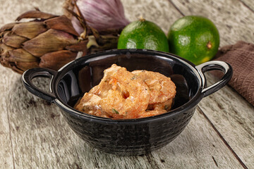 Prawn in white cream sauce