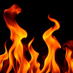 fire on black background