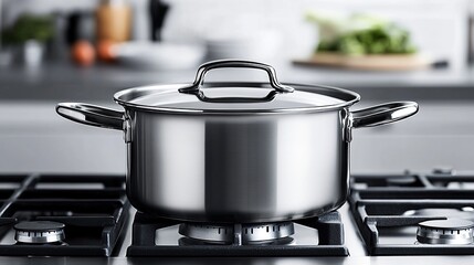 Cooking with Stainless Steel: Pot on Gas Stove