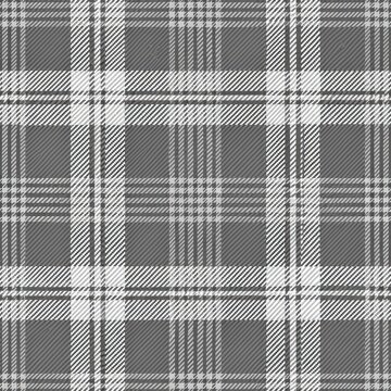 Seamless Gray Plaid Pattern Textile Design Digital Background Fashion Industry Top-Down View Modern Aesthetic