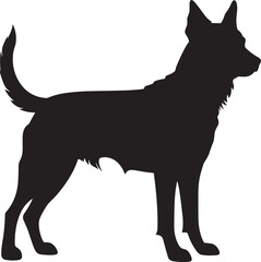 Chinook Silhouette Vector Illustration White Background