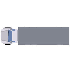 Cargo truck. Container cargo transportation, vector illustration