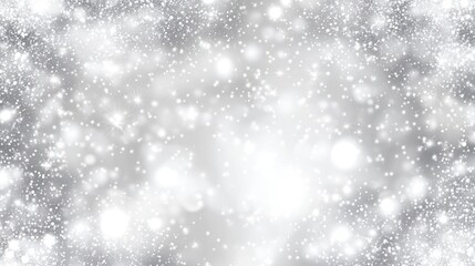 Fototapeta premium A white and silver glitter background with fireworks in the sky. Abstract New Year's decoration with sparkles, bokeh lights