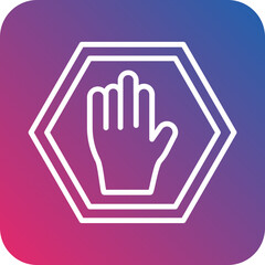 Obraz premium Stop icon style