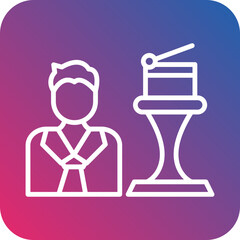 Obraz premium Host icon style