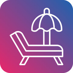 Obraz premium Beach Chair icon style