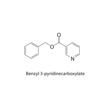 1-Benzylpiperazine skeletal structure.Piperazine Derivative compound schematic illustration. Simple diagram, chemical formula.