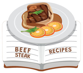 Delicious Beef Steak Recipe Illustration