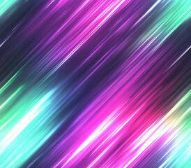 Obraz premium Vibrant glowing lines in magenta, green, and cyan create dynamic background, Seamless Pattern Style.
