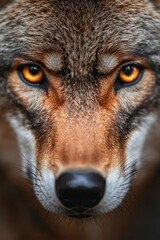 Fototapeta premium Intense Wolf Stare in the Wilderness