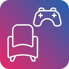 Gaming areas icon style