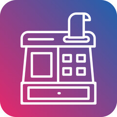 Cashier Machine icon style