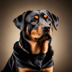 Fototapeta premium labrador and rottweiler mix dog 