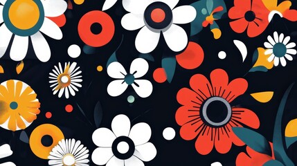 Fototapeta premium Stunning Floral Pattern Design for Home Decor and Apparel