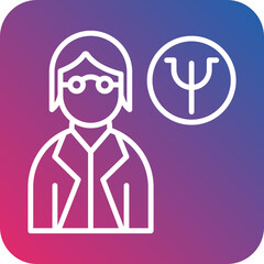 Psychologist Female icon style
