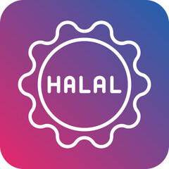 Halal Sign icon style