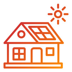 Vector Design Solar House Icon Style