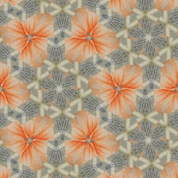 Allover design made for stitch work or printing on fabric, dress, carpet, shawls, pillowcase, curtains etc. Traditionally combined tie dye batik and embroidery design made with sublimation block print