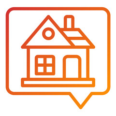 Vector Design House Chat Icon Style