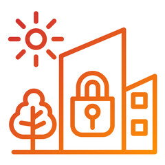 Obraz premium Vector Design Property Lock Icon Style